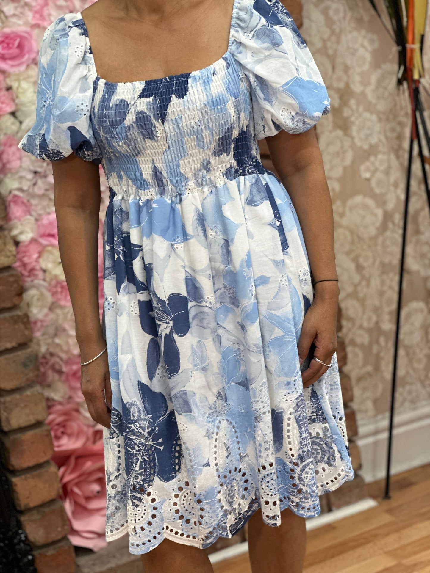 BARDOT COTTON SMOCK DRESS -LAST ONE LEFT