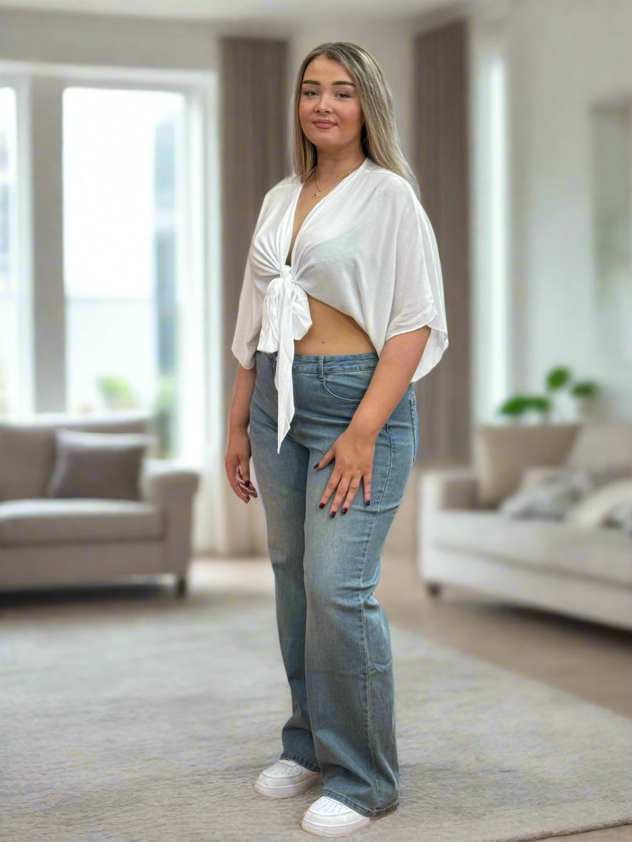 HARPER-FRONT TIE SHRUG-#SALE