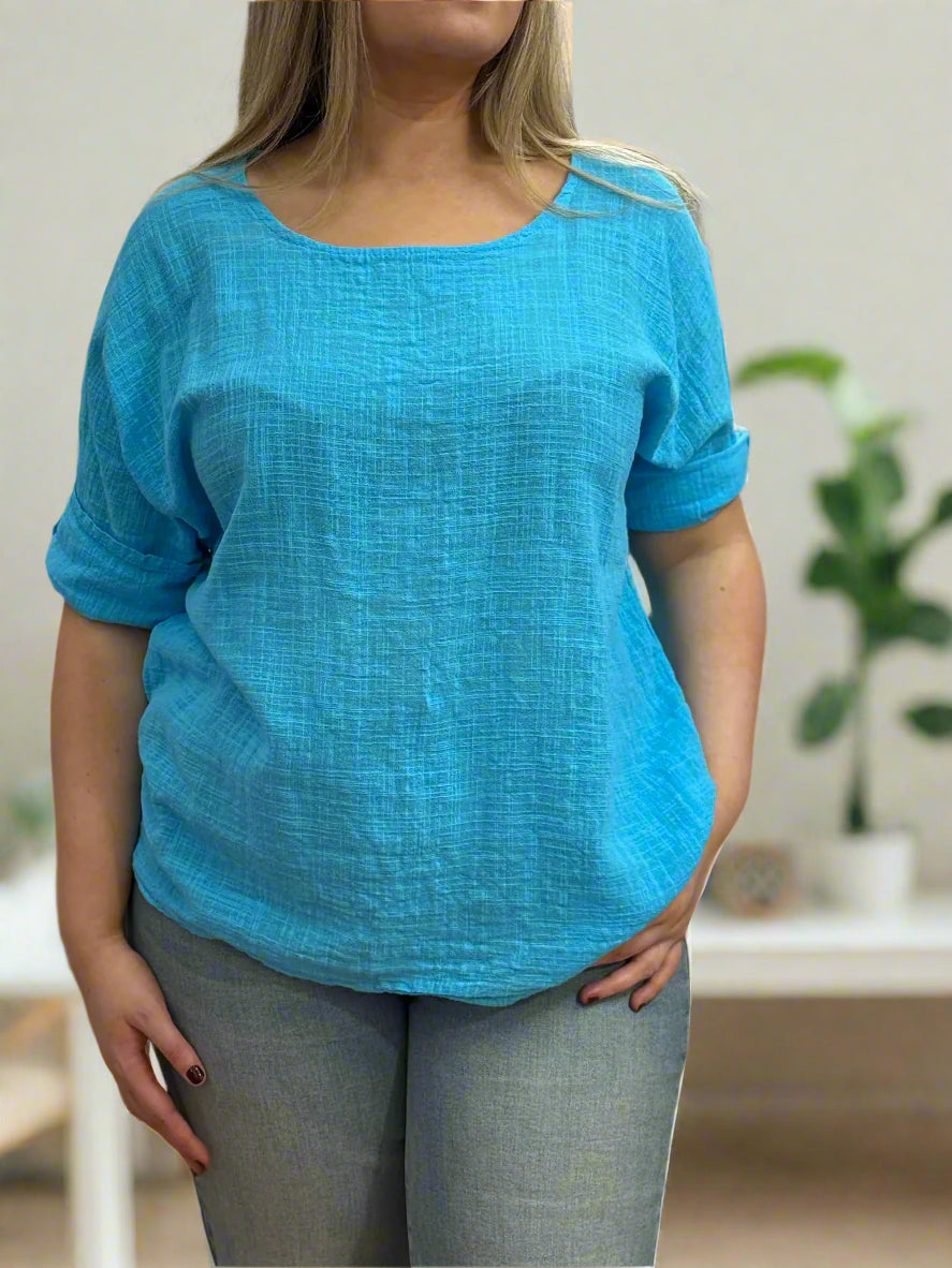 ROSANNA-S/SLV LINEN COTTON TOP MWBASIC