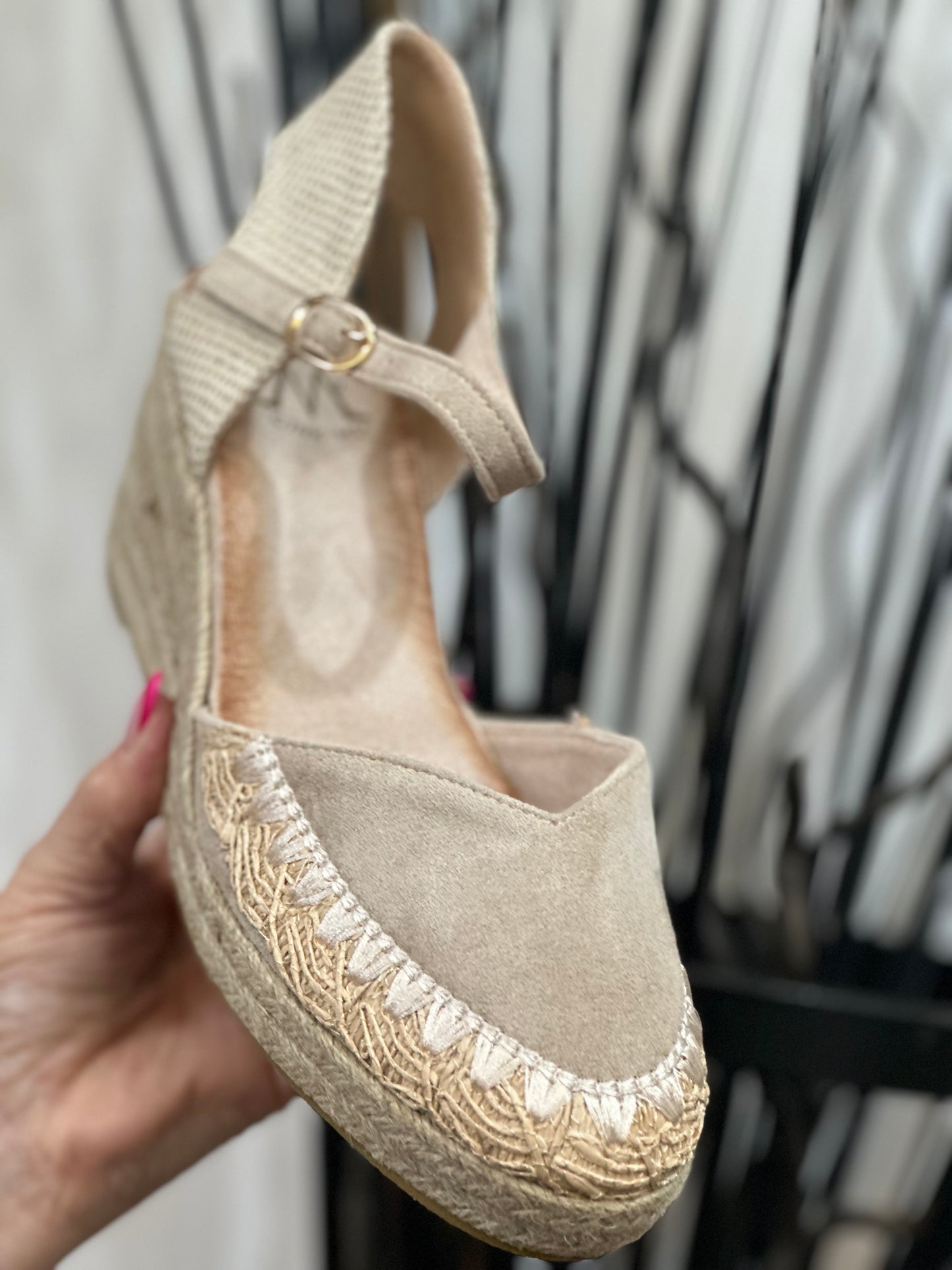 HAVANA-SUEDETTE WEDGE ESPEDRIL