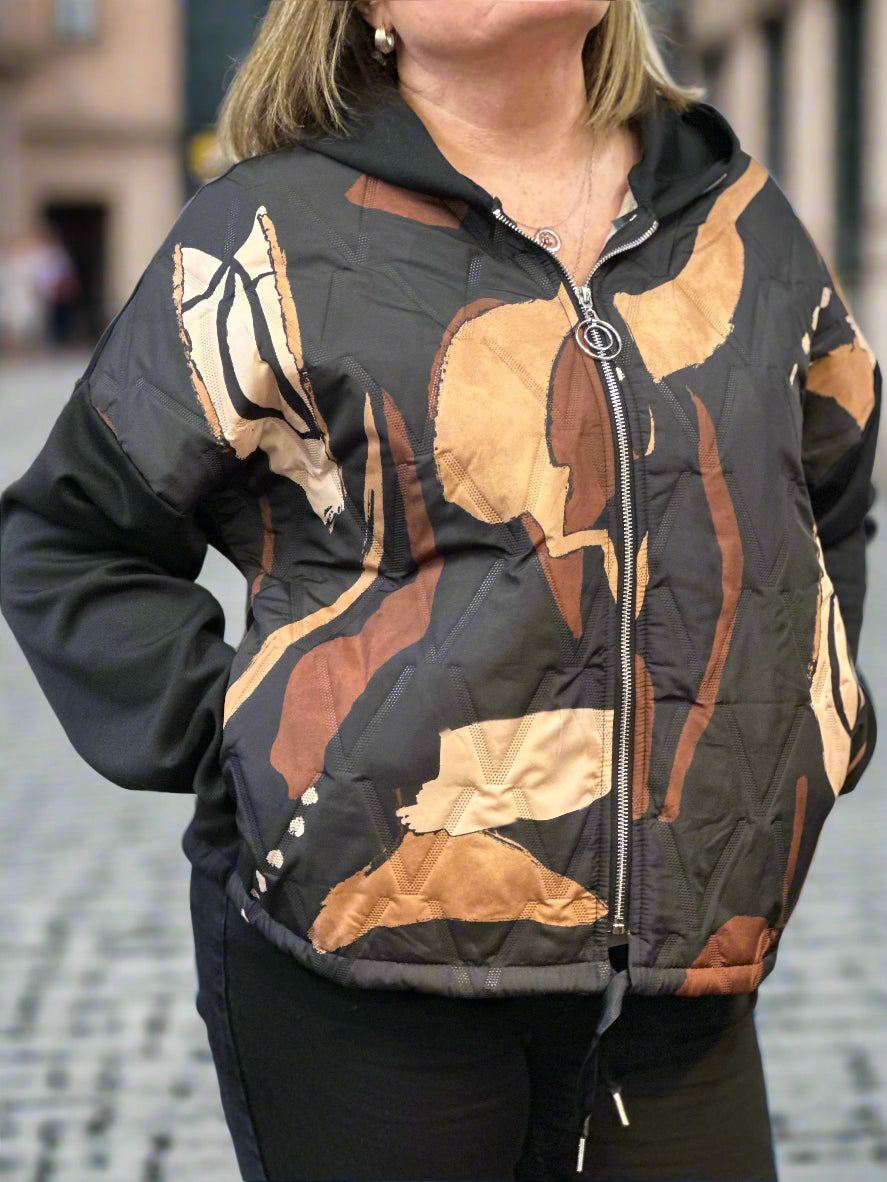 OAKLEY-LUX PATT ZIP UP HOODY JACKET