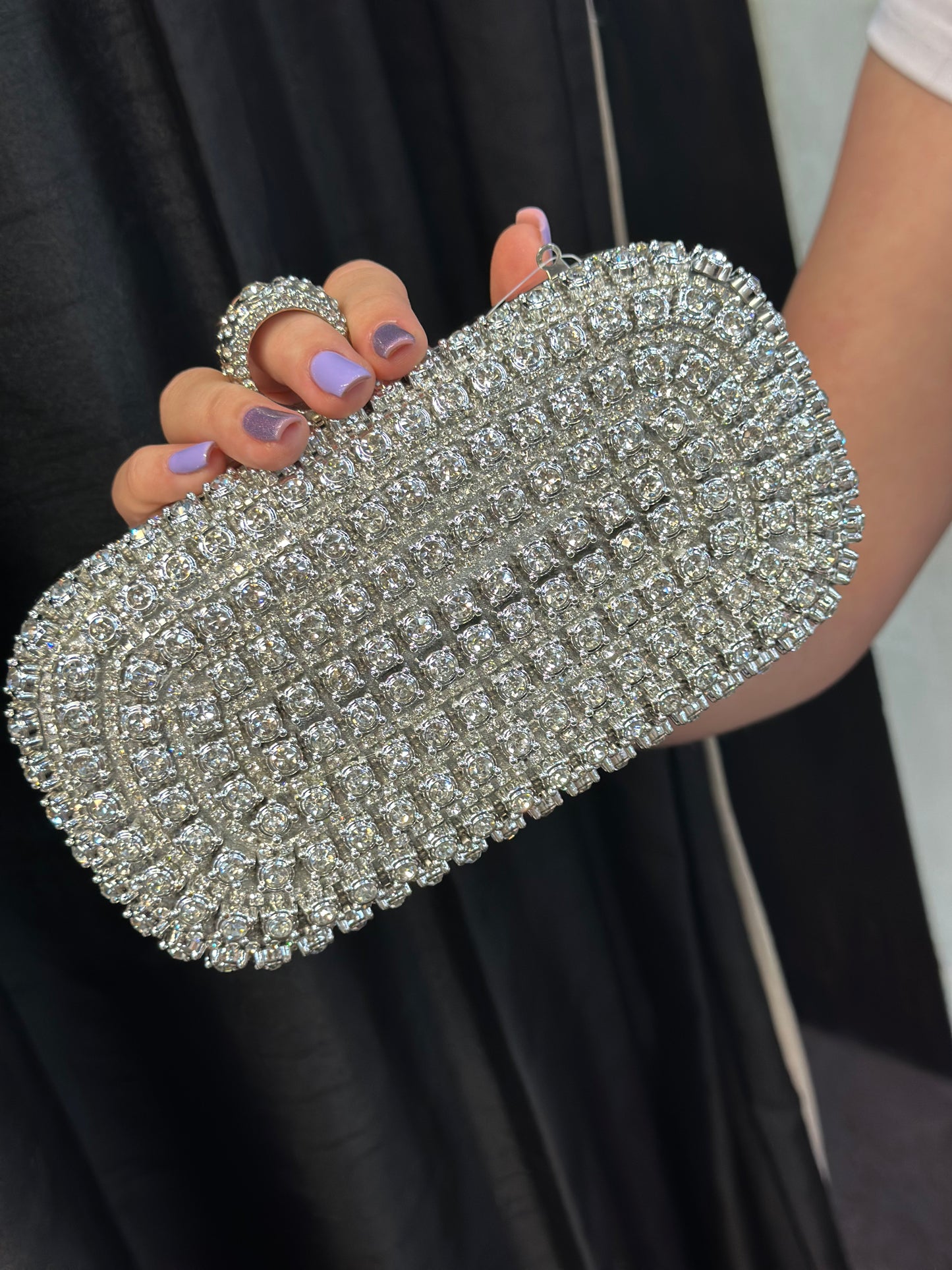 DOUBLE DIAMANTE CLUTCH-ALL COLOURS