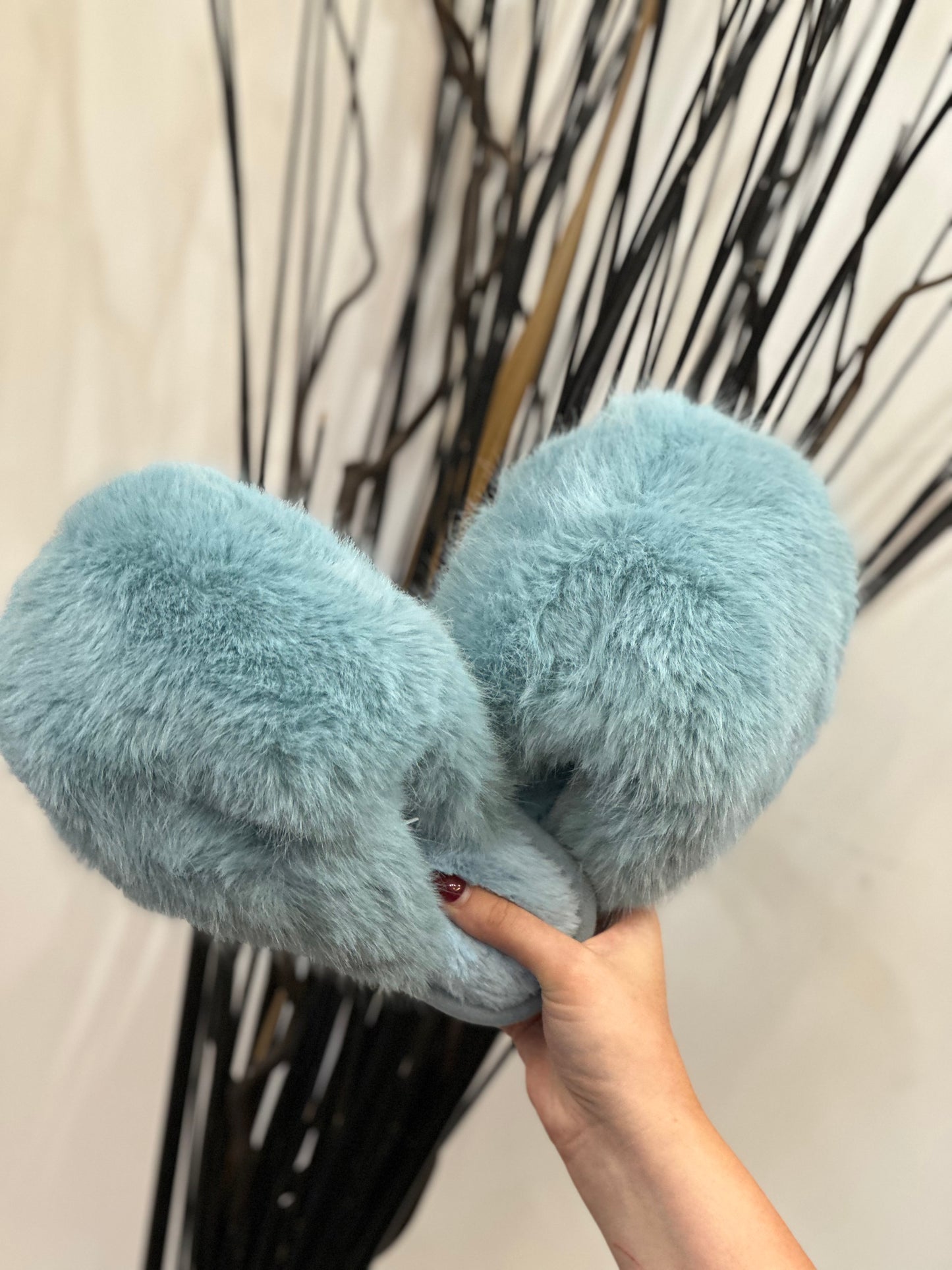 FLUFFY -F/FUR MULE SLIPPER -