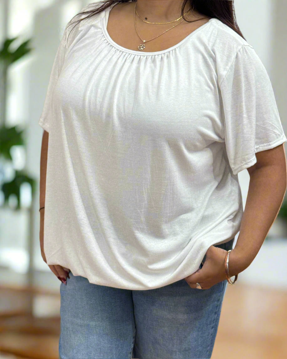 HAZE-S SLEEVE-BUBBLE TOP-PLUS
