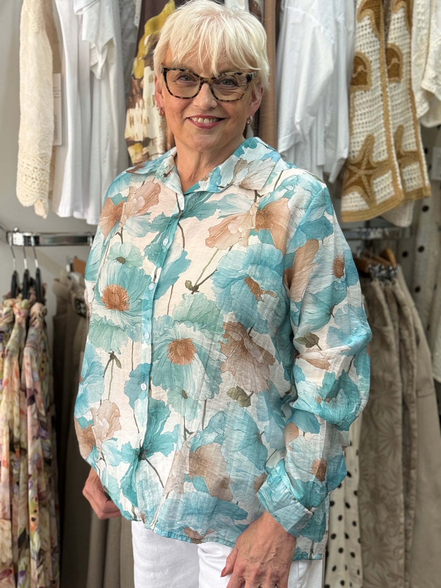 PAIGE- FLORAL BOW BACK BLOUSE