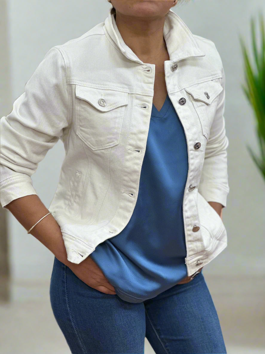 HARPER - OFF WHITE DENIM JACKET
