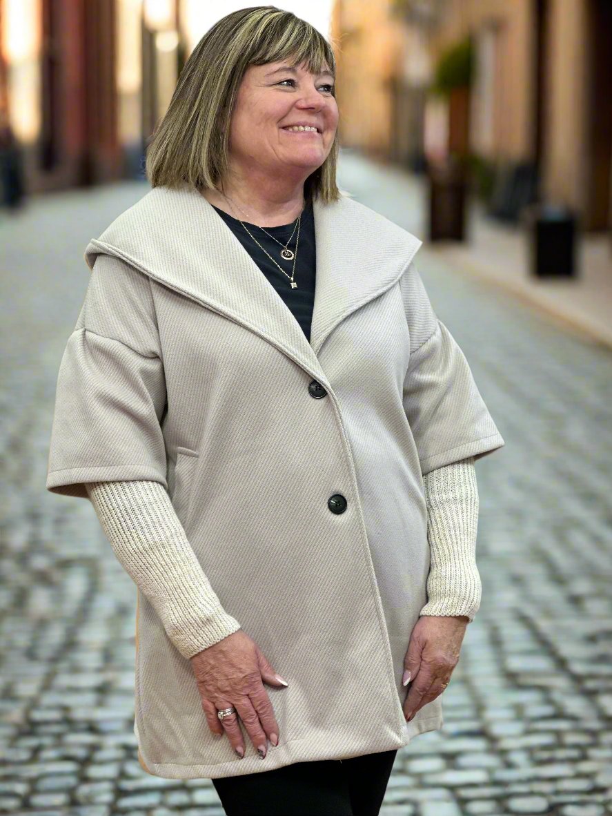 KAYLIN-KNITTED CUFF JACKET- NOVEMBER BFSale-