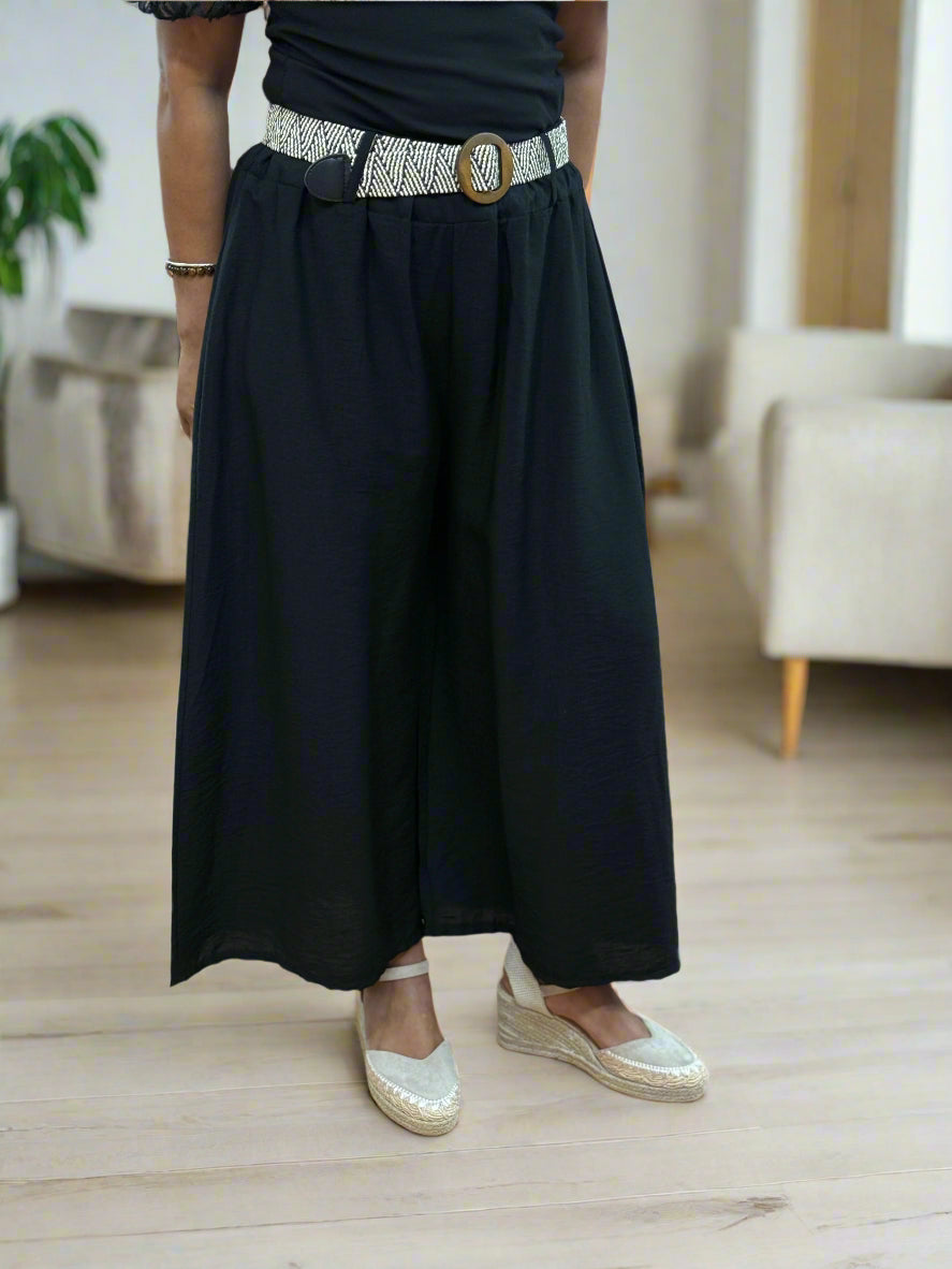 ADINA -BELTED SILKY CULLOTS
