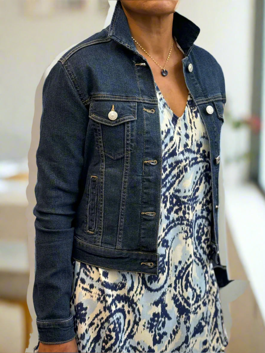 FRANSA DENIM JACKET D/DENIM -#SUMMERSALE