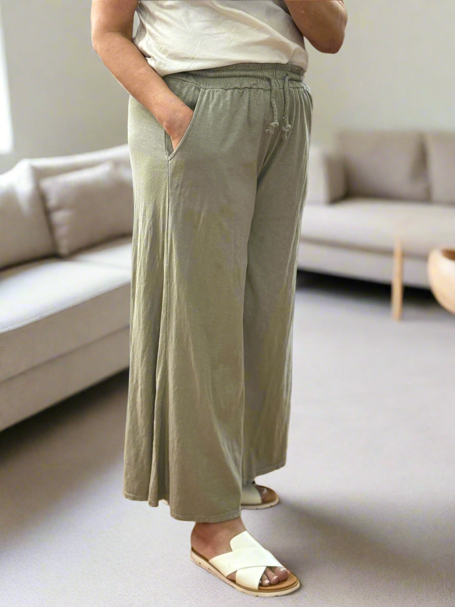 VERITY- WIDE PALAZZO JERSEY CULOT