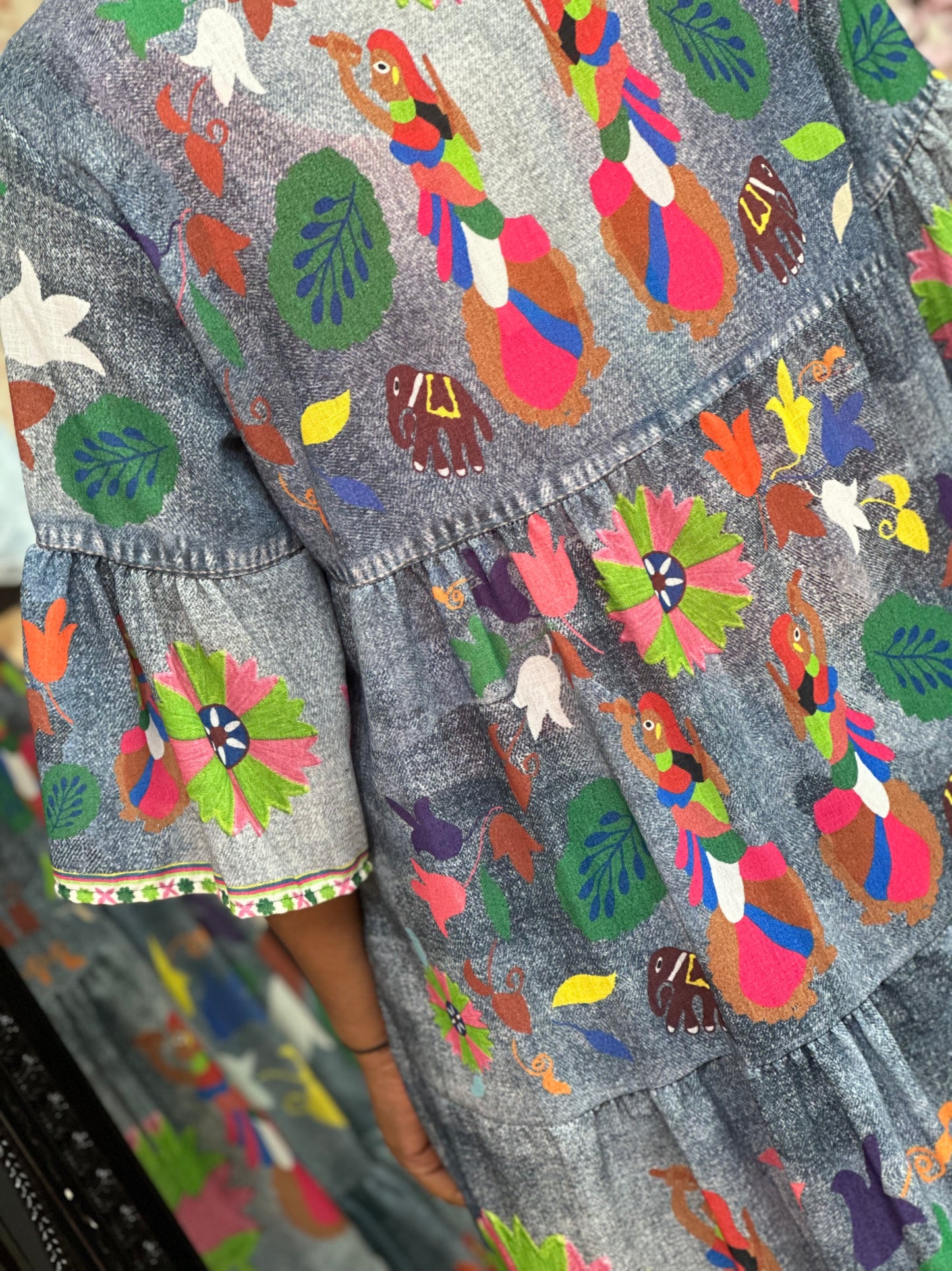 AZTEC MIDAXI SMOCK DRESS - #LASTONELEFT