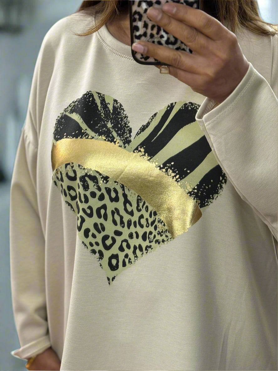 HARLAN- SCUBA JERSEY H/LOW SWEATSHIRT