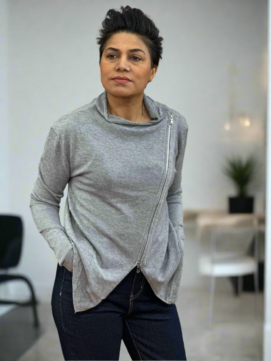 HALLY JACKET KNIT-Biker style