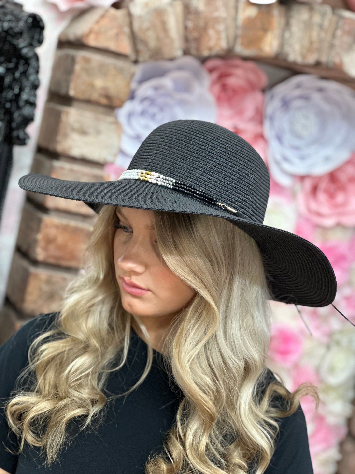SOLER0- BEAD TRIM SUMMER HAT- ENDOFLINE