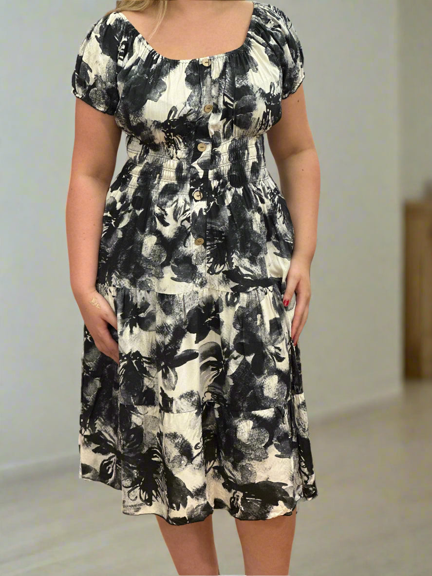 KAT-BARDOT PRINTED MIDI DRESS