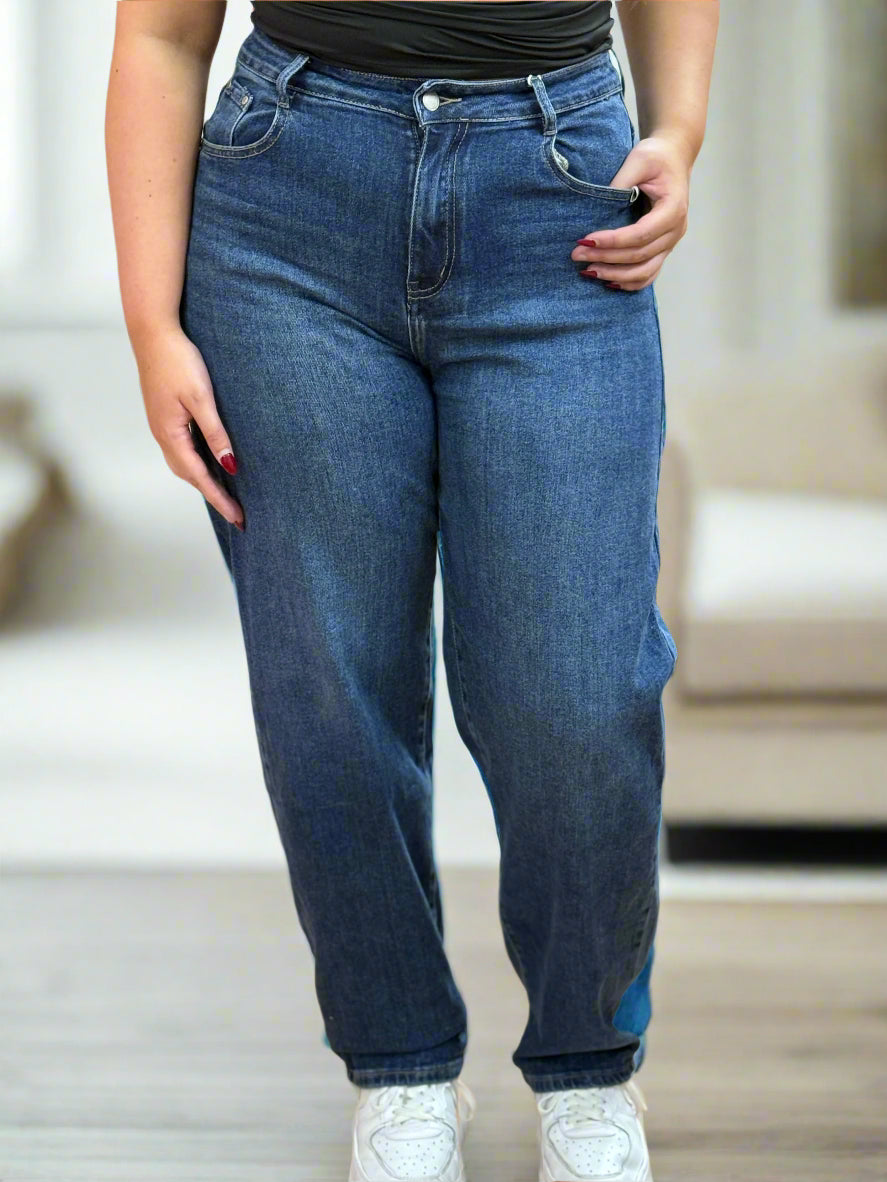 LARA- GSMACK BARREL JEAN-DENIM