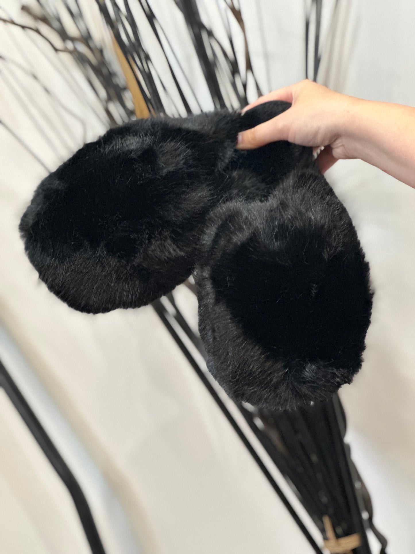 FLUFFY -F/FUR MULE SLIPPER -