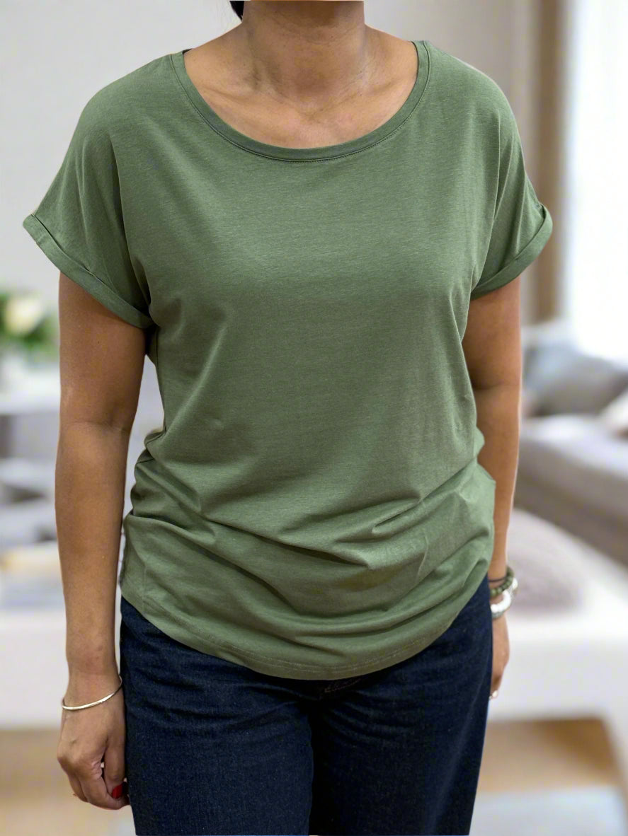 BYOUNG- MILA TEE-KHAKI- #SPRING🌼AUTO 10% OFF