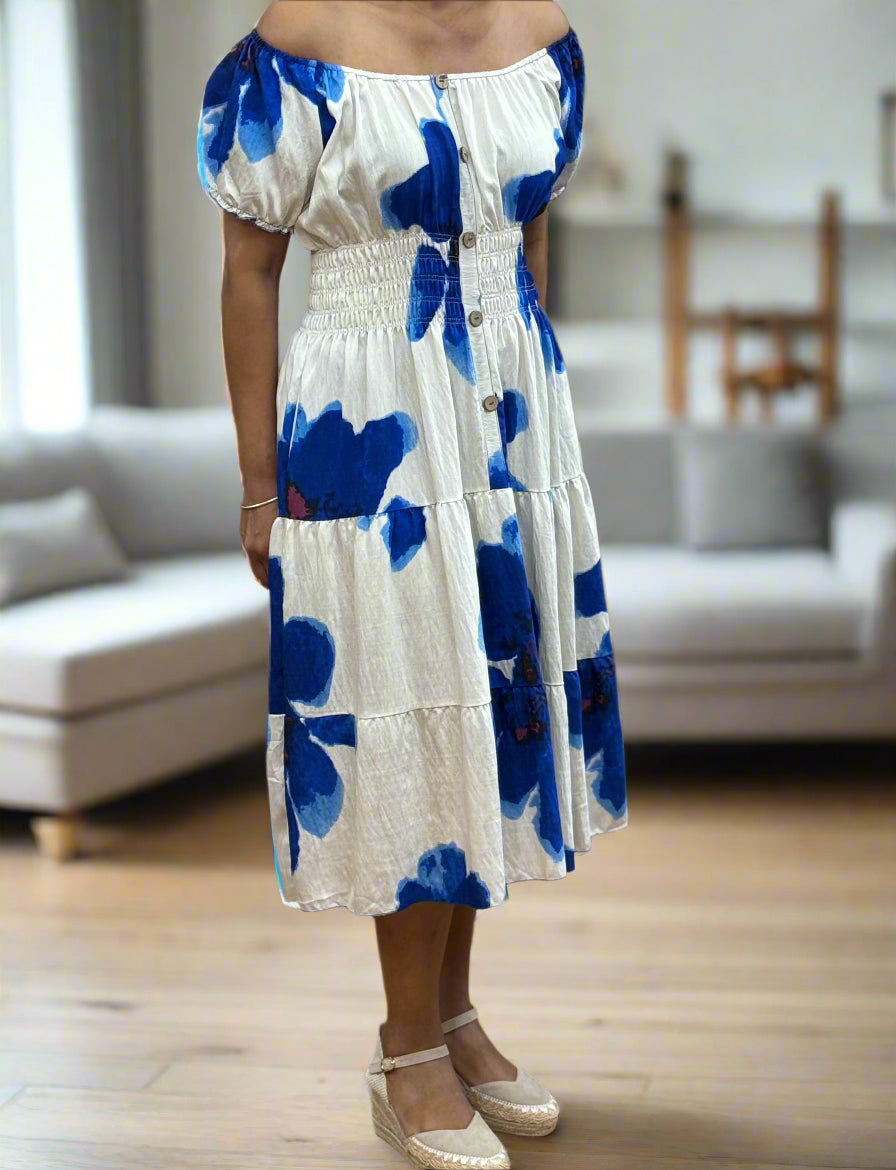 KAT-BARDOT PRINTED MIDI DRESS