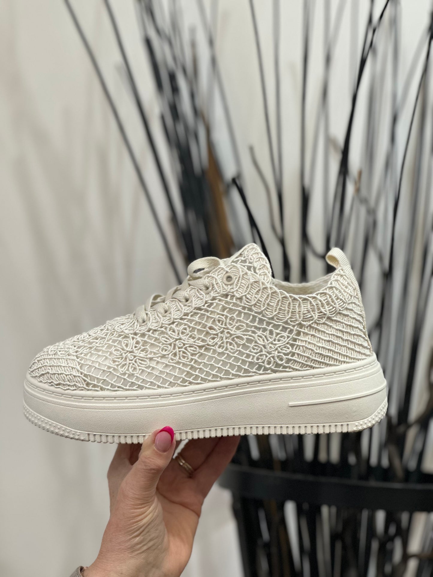 SOFIA- CROCHET LACE TRAINER
