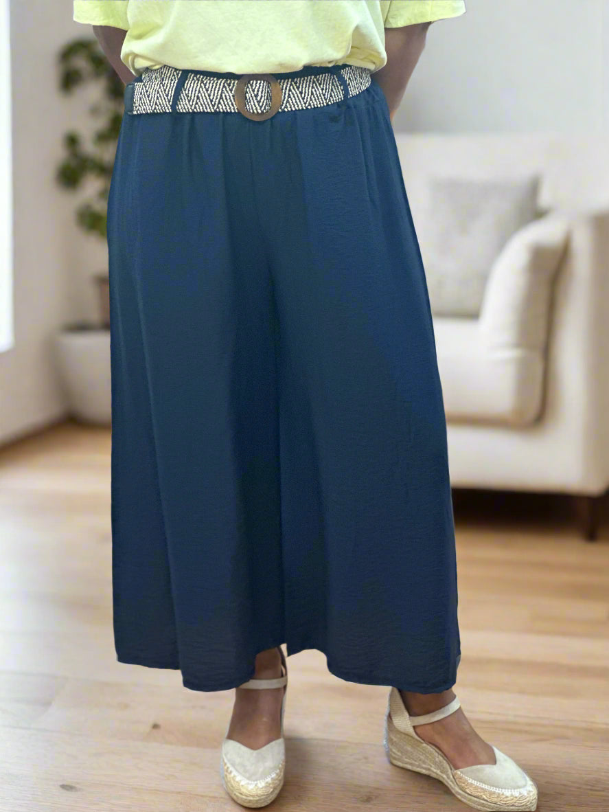 ADINA -BELTED SILKY CULLOTS