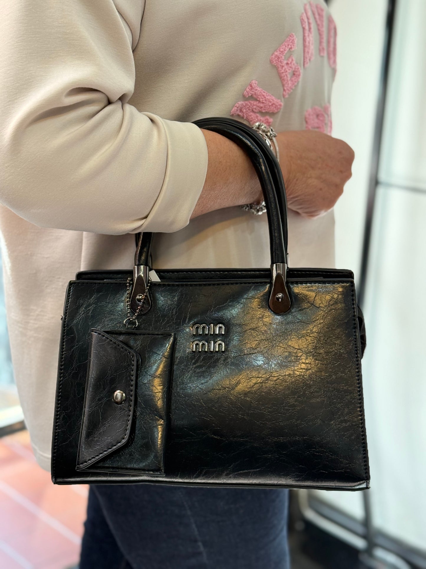 MIN-MIN- VEGAN LEATHER WALLET H/BAG
