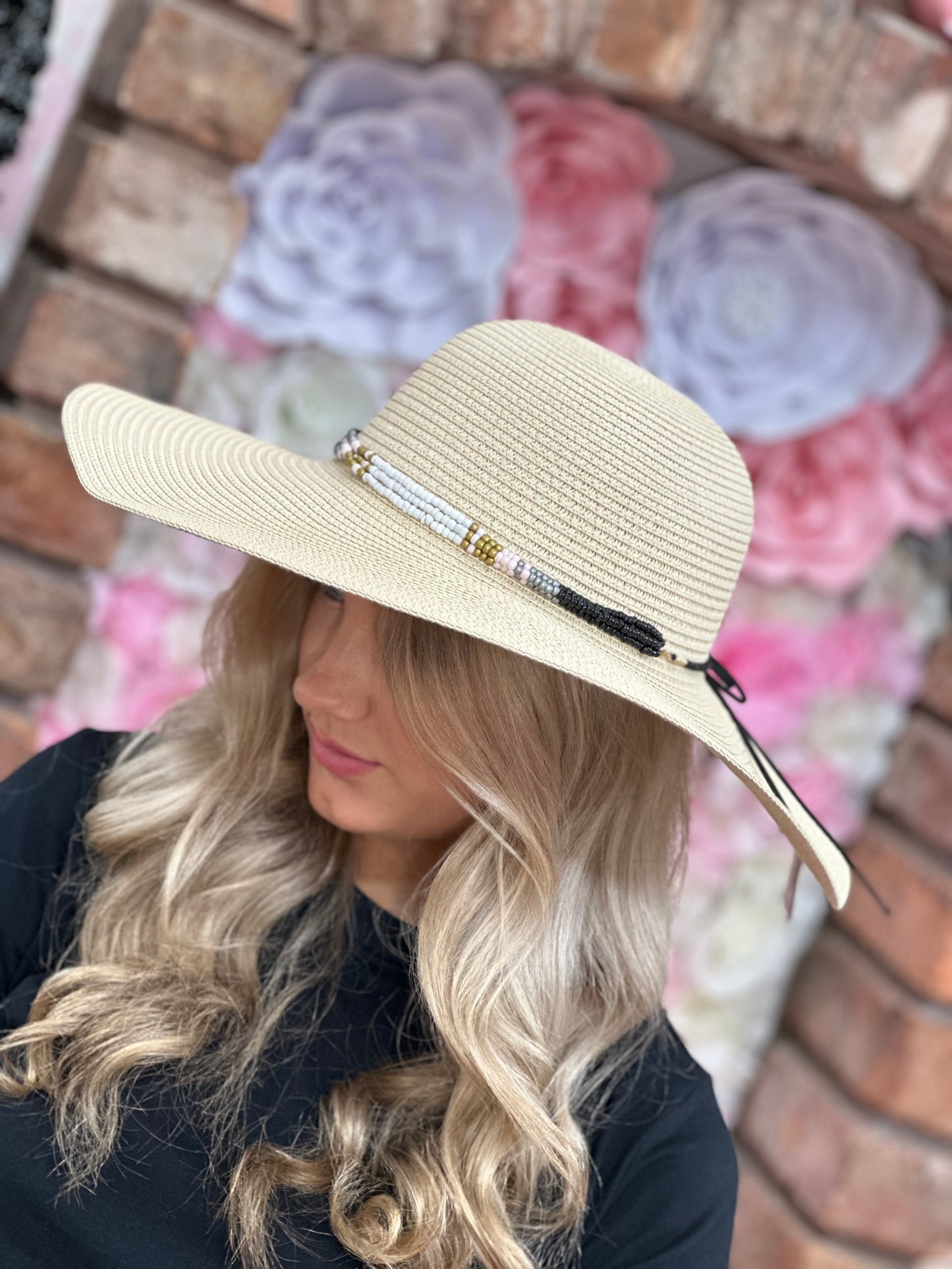 SOLER0- BEAD TRIM SUMMER HAT- ENDOFLINE