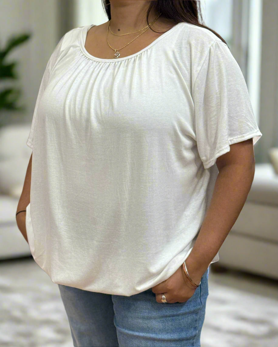 HAZE-S SLEEVE-BUBBLE TOP-PLUS
