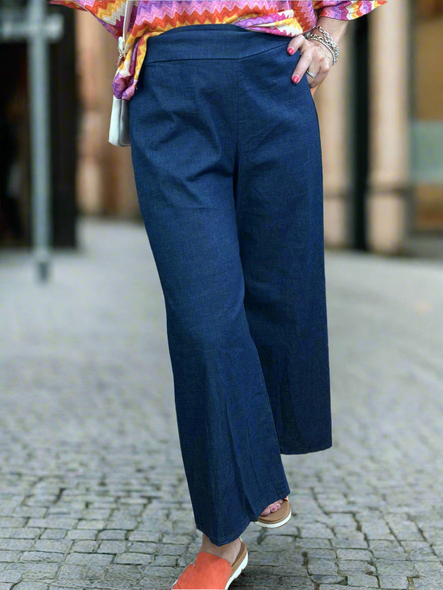 LARA- DENIM LOOK CULLOTTS