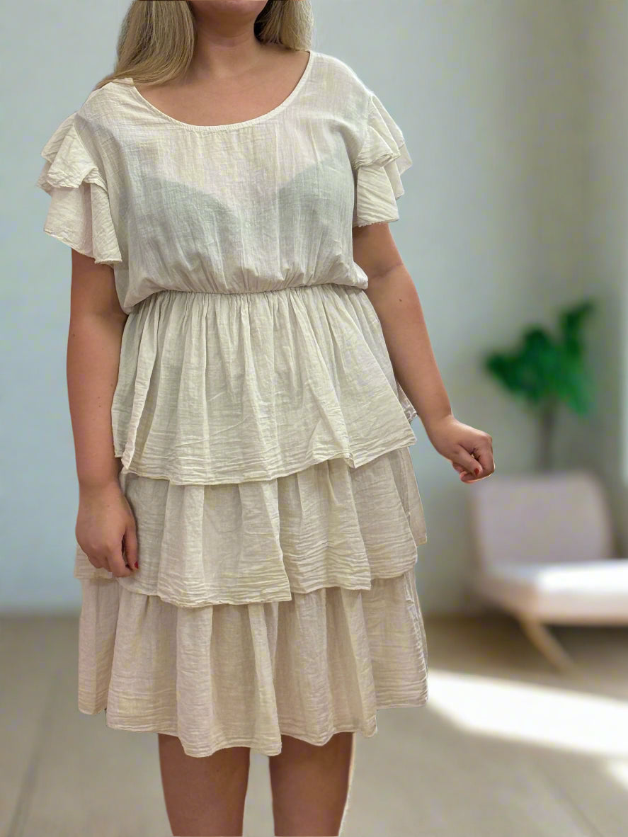 FLISS- COTTON FRILL SLV RARA DRESS