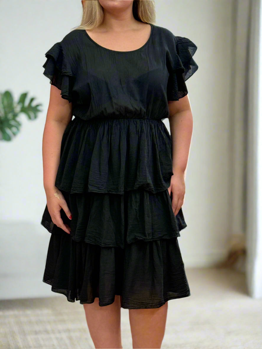 FLISS- COTTON FRILL SLV RARA DRESS