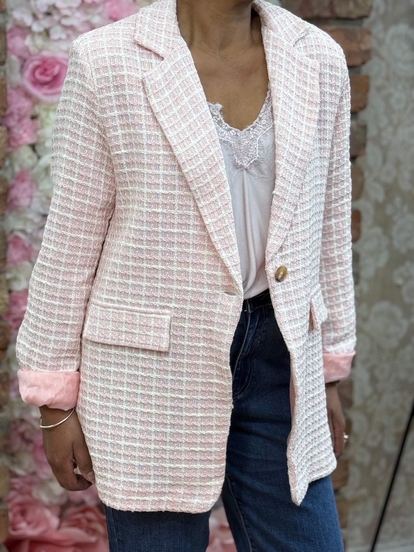 CARLTON- D-INSPIRED CHECK BLAZER