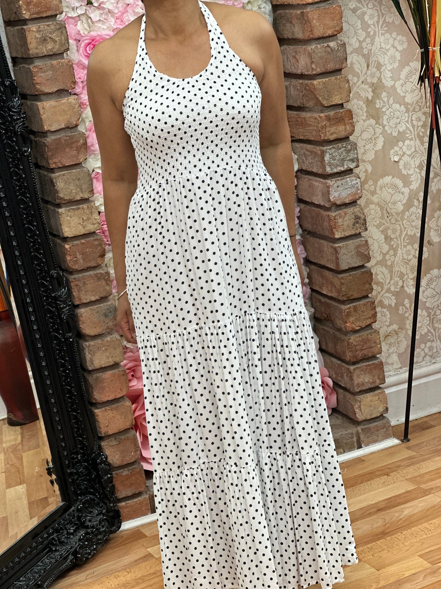 HALTER SPOT/DAISY DRESS- #SALE10