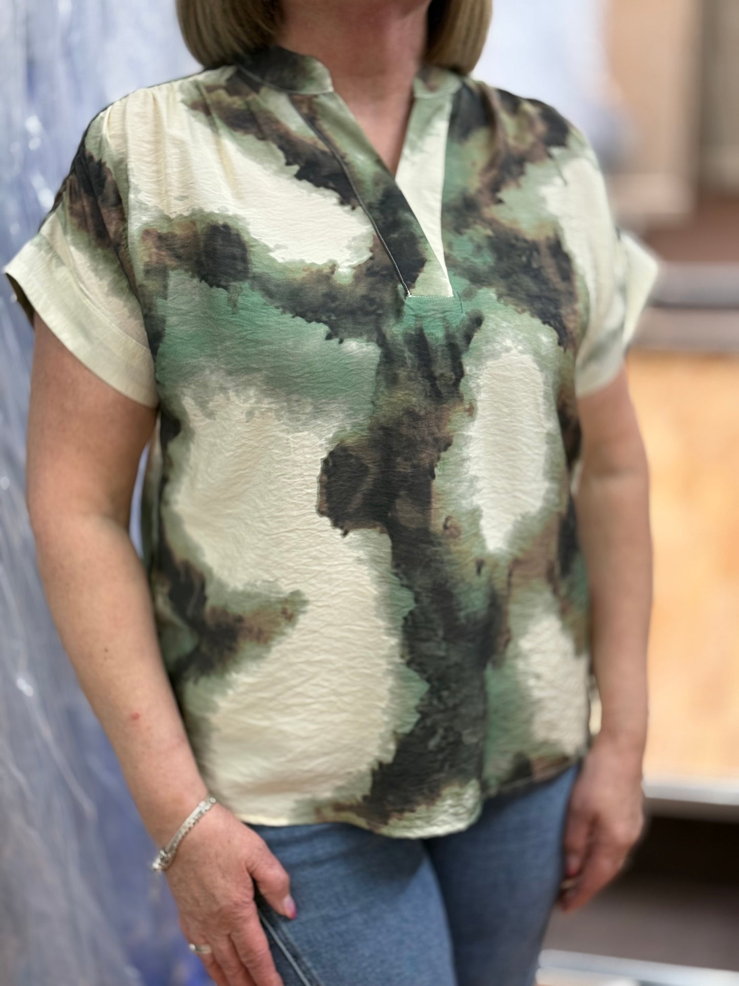 FRANSA AYLA TIE DYE TOP