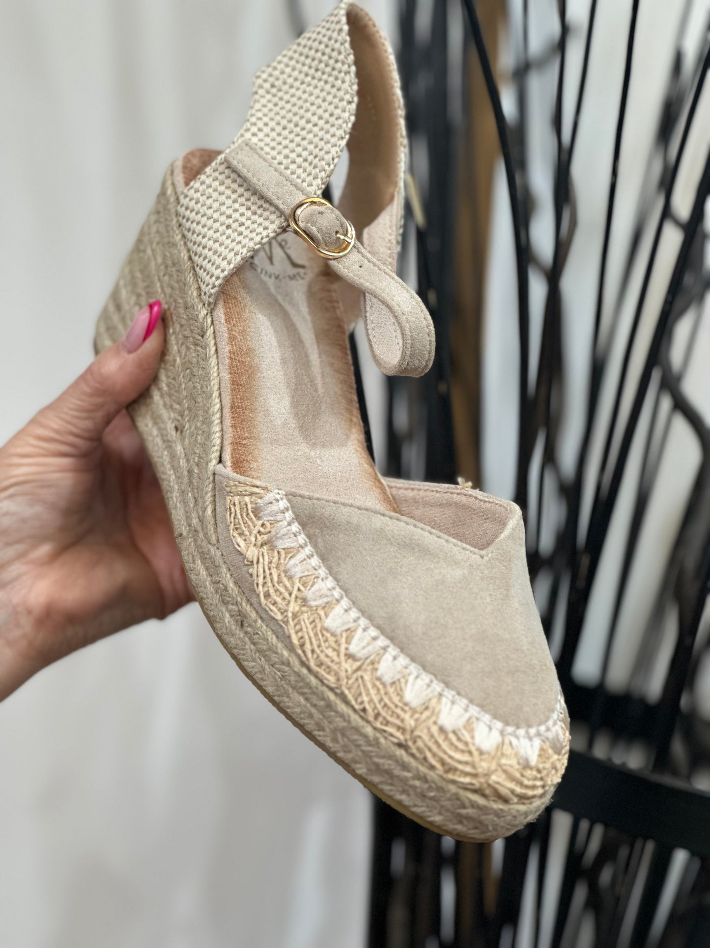 HAVANA-SUEDETTE WEDGE ESPEDRIL