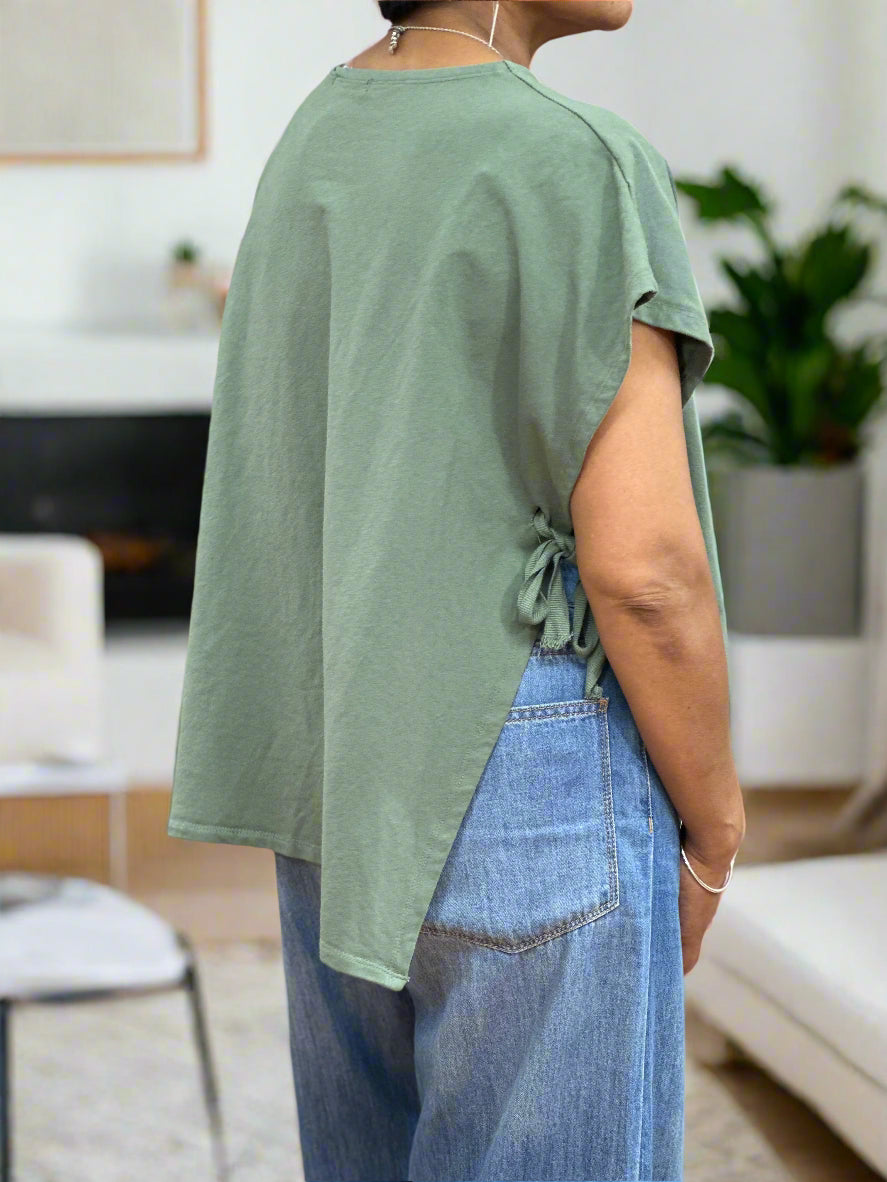 AMBER JERSEY TANK TIE