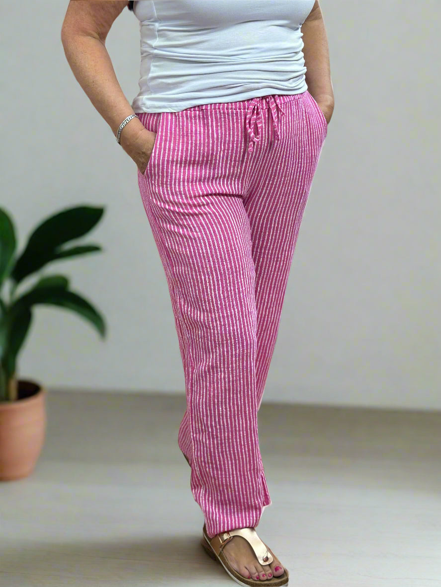 HENLEY - MARCY PINSTRIPE STRAIGHT FIT
