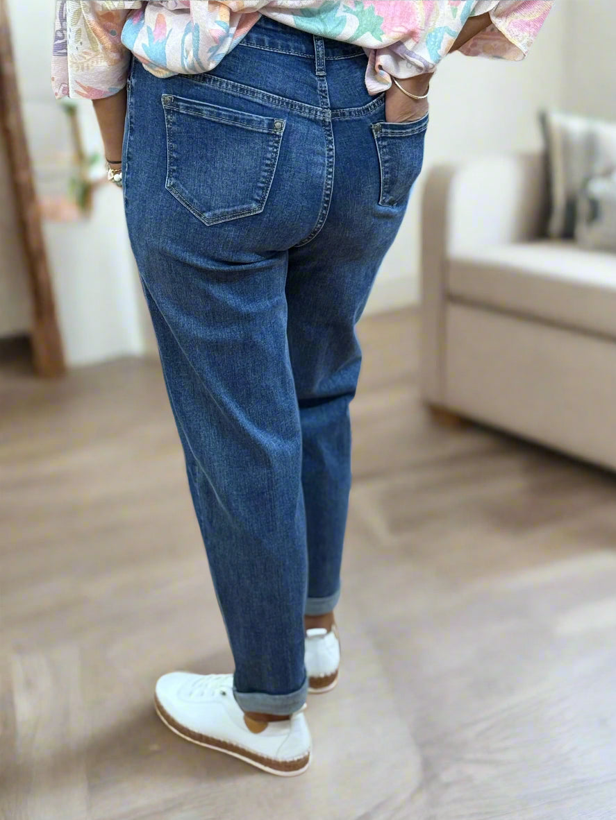 GRACIE-MUM JEAN DARK DENIM