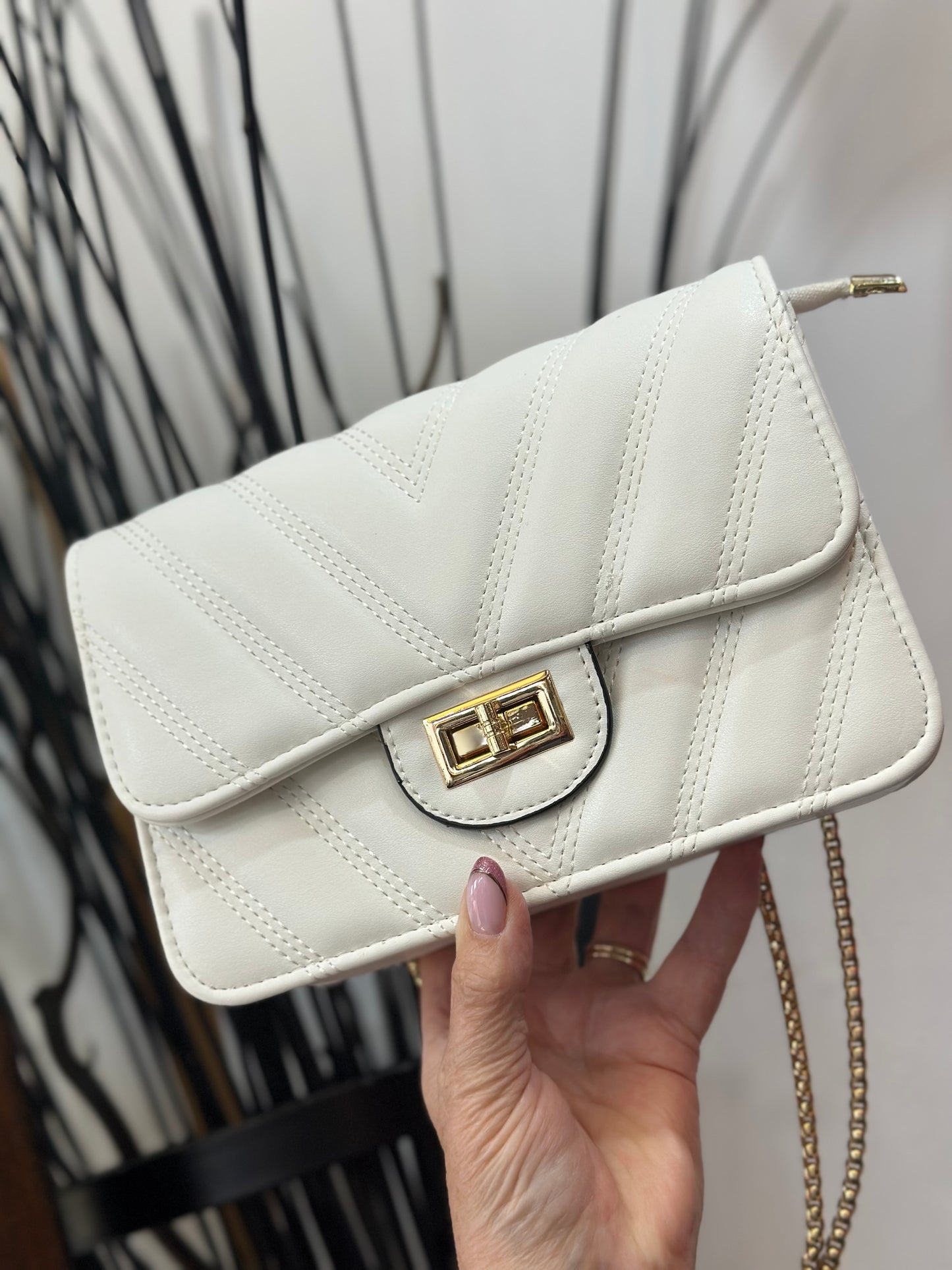 QUILT FRONT CHAIN BAG- USE CODE