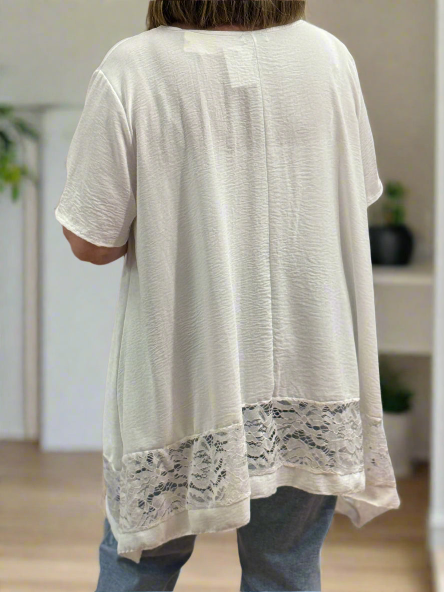 ST IVES-IDA A LINE LACE TOP