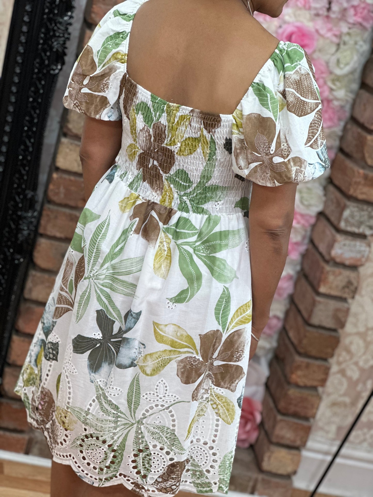 BARDOT COTTON SMOCK DRESS -LAST ONE LEFT