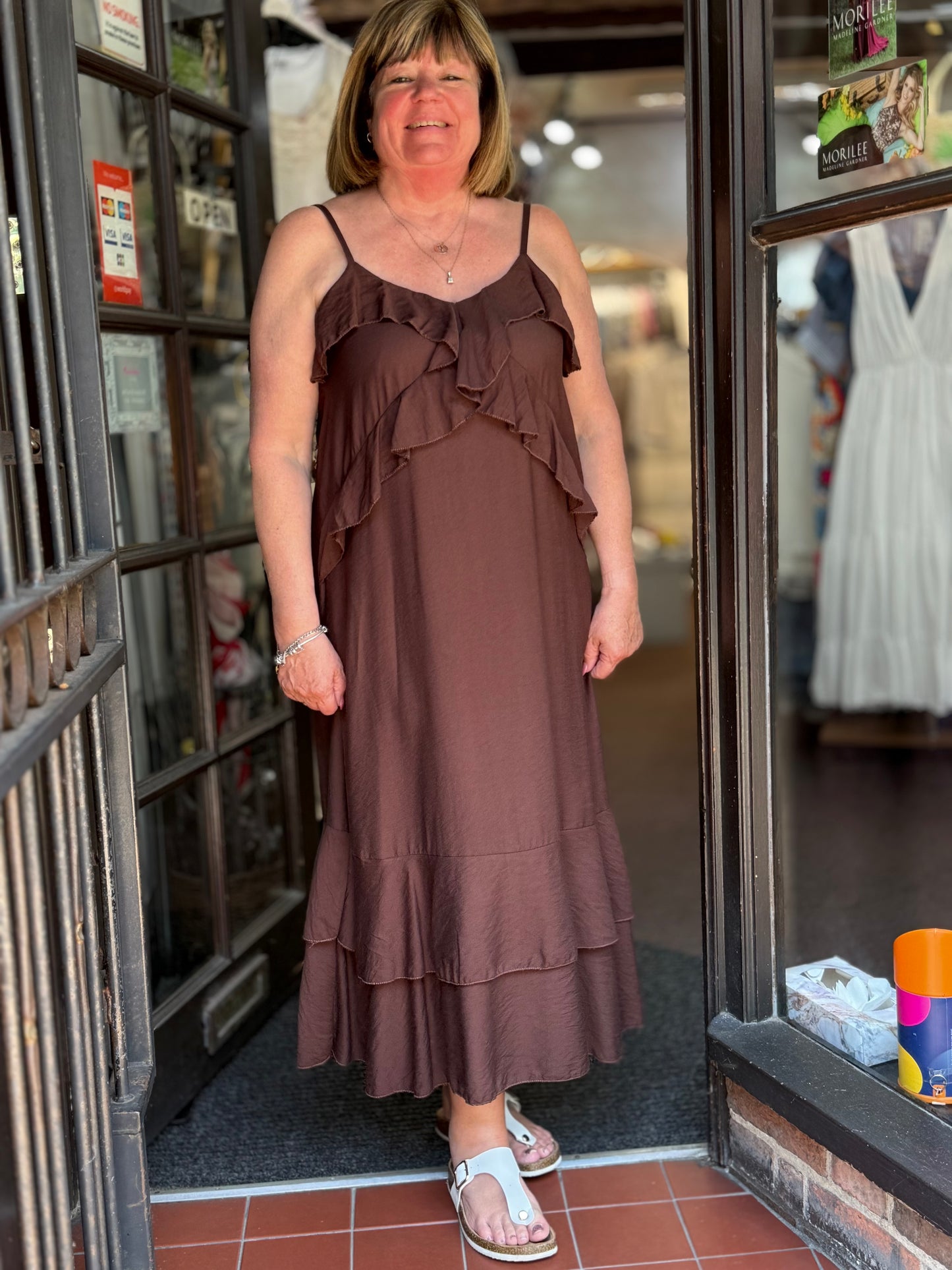 UNA- FRILL DETIAL STRAPPY DRESS #SunshineSALE