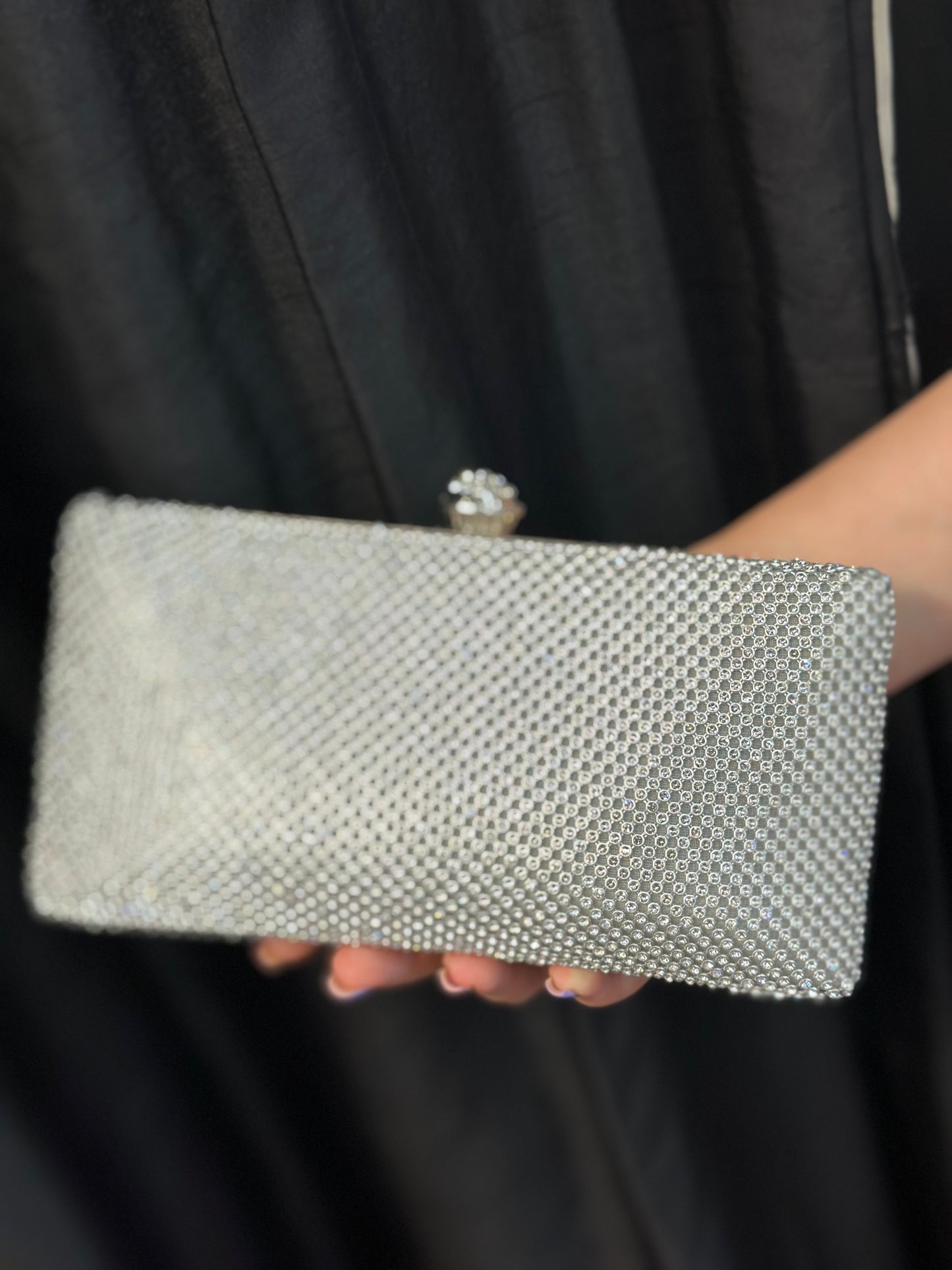 DOUBLE DIAMANTE CLUTCH-ALL COLOURS