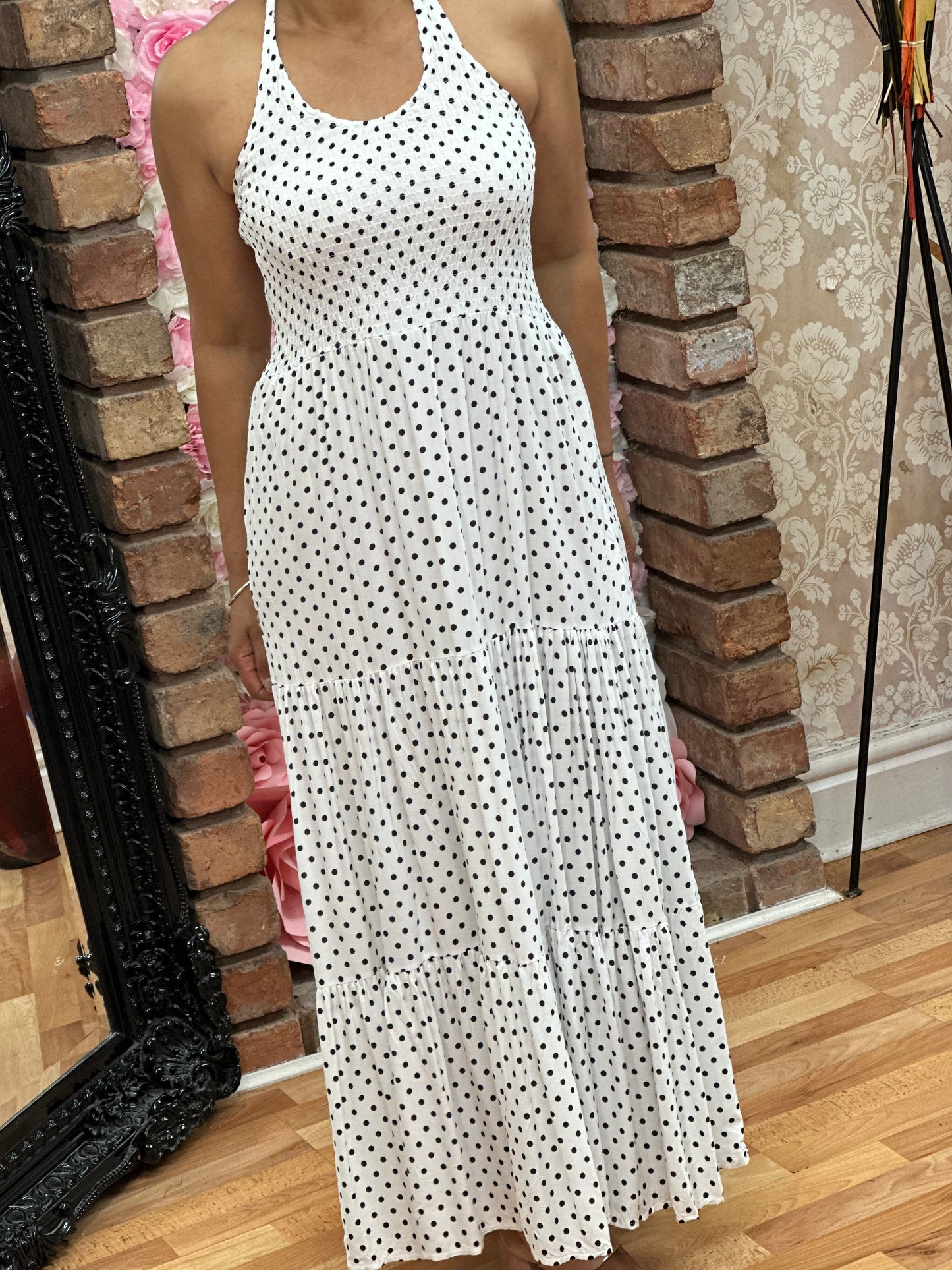HALTER SPOT/DAISY DRESS- #SALE10