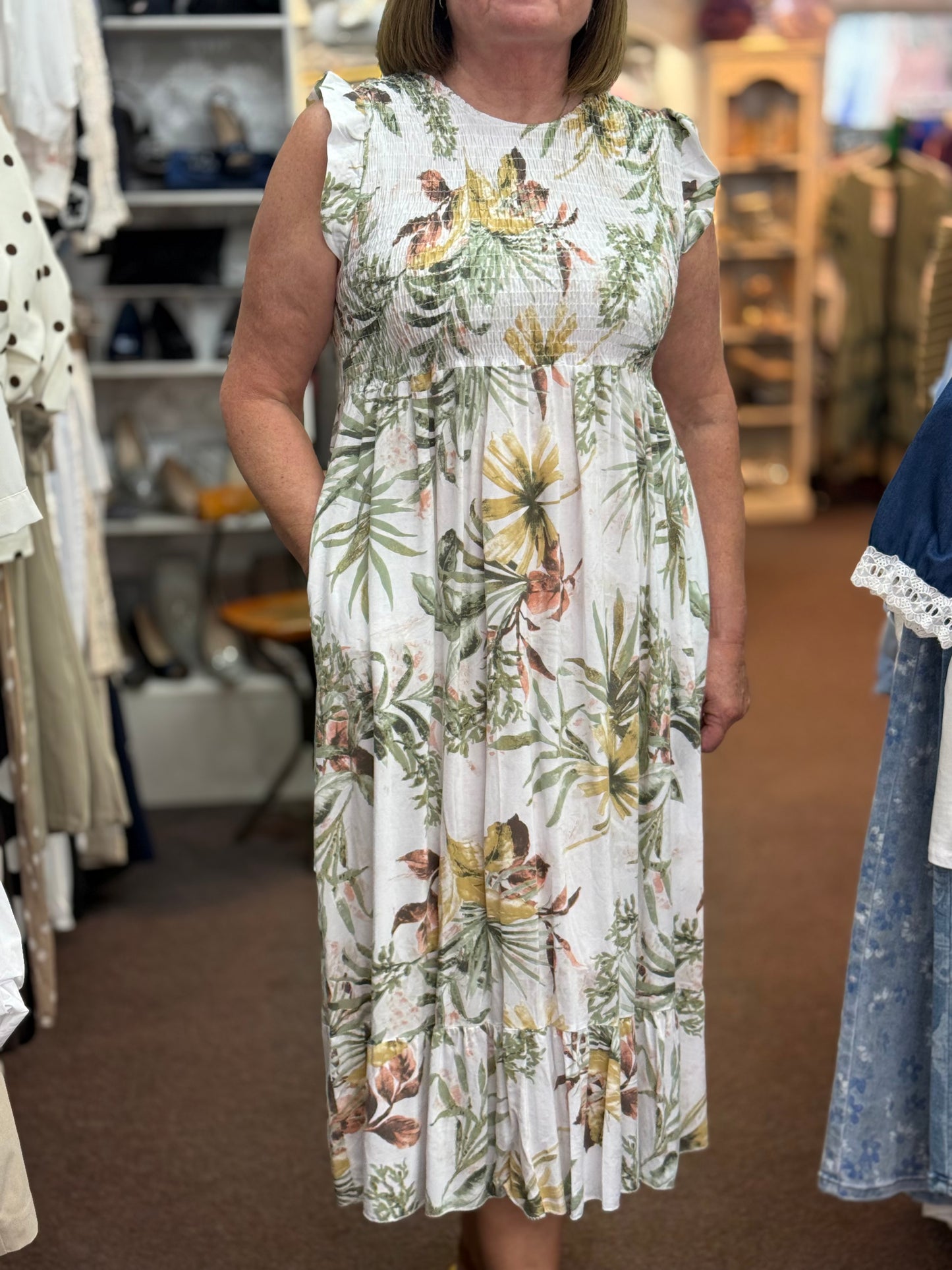 MIA- SHEARED TOP MIDAXI- FLORAL