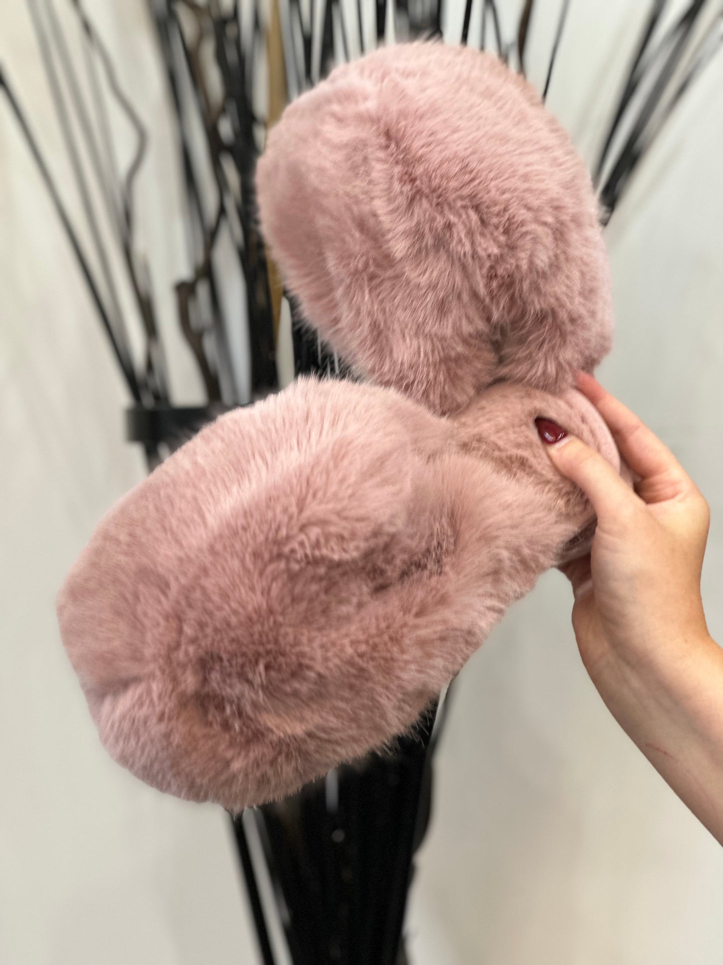 FLUFFY -F/FUR MULE SLIPPER -