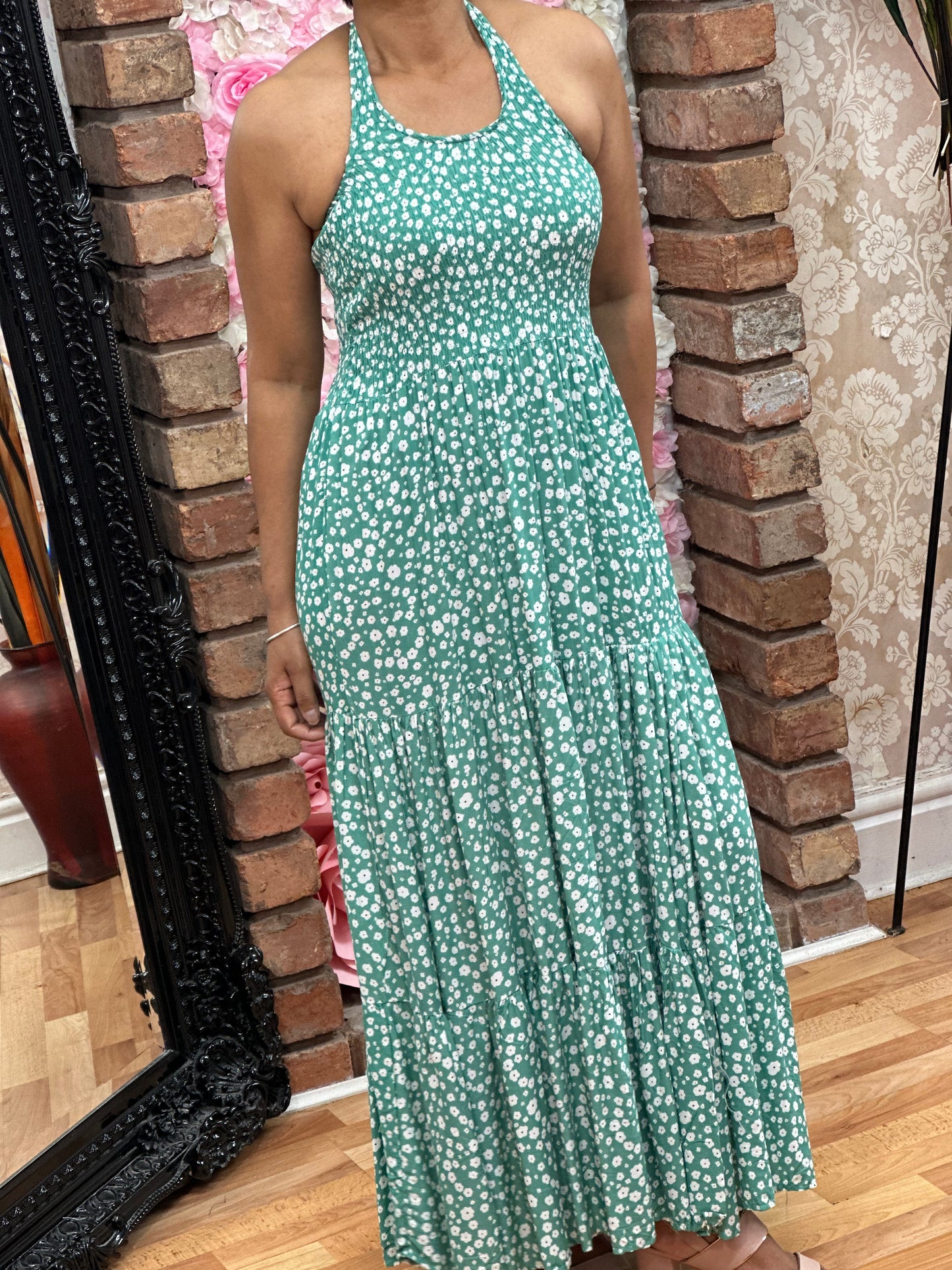 HALTER SPOT/DAISY DRESS- #SALE10