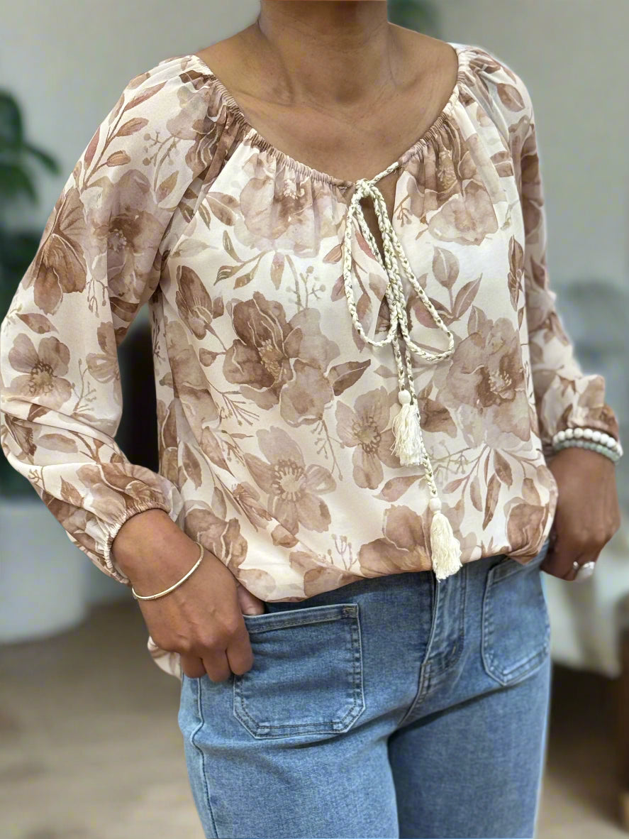 FLORENCE - CHIFFON PRINT TOP