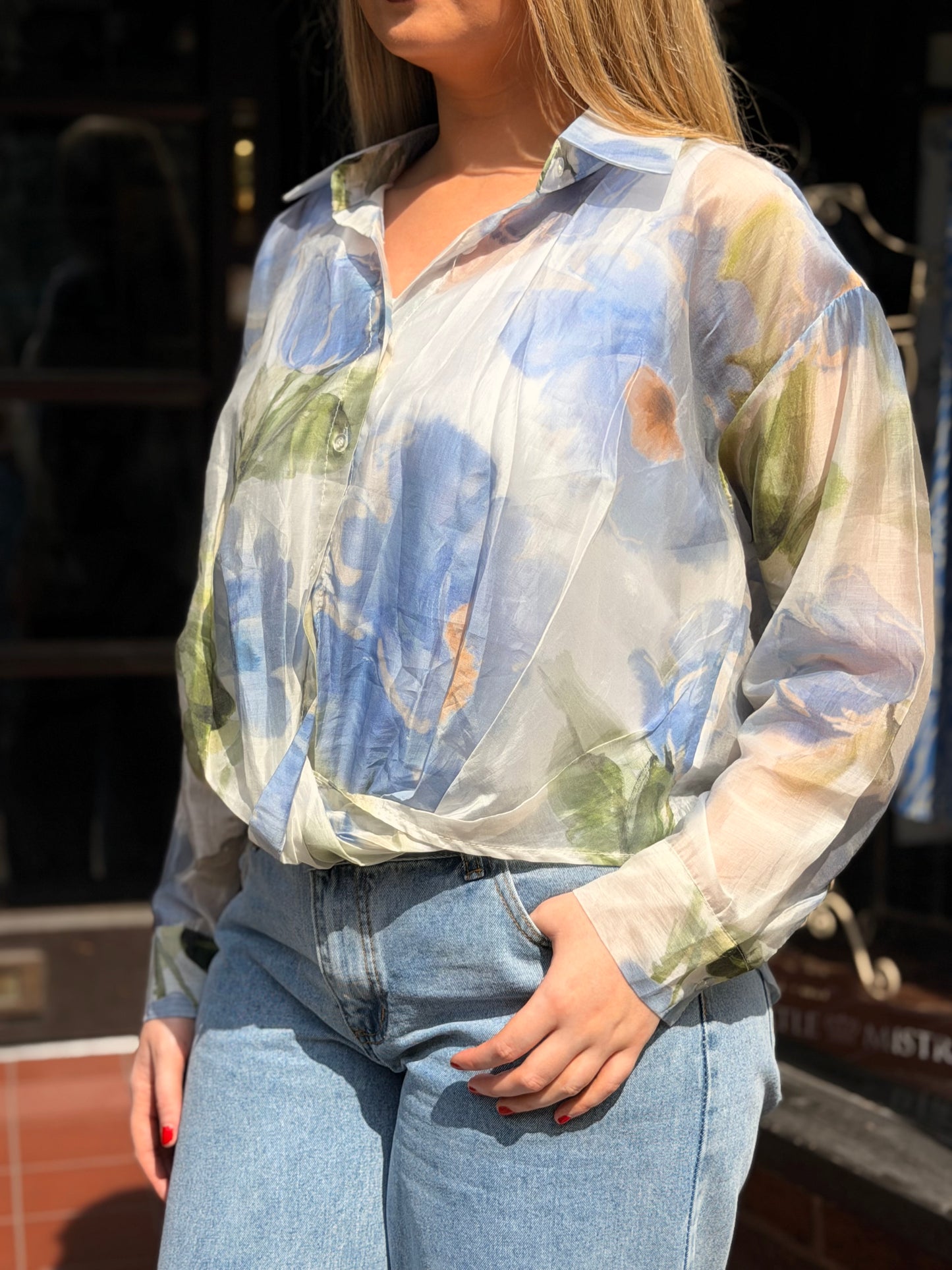 MARA- CROSSFRONT TENCEL FLORAL