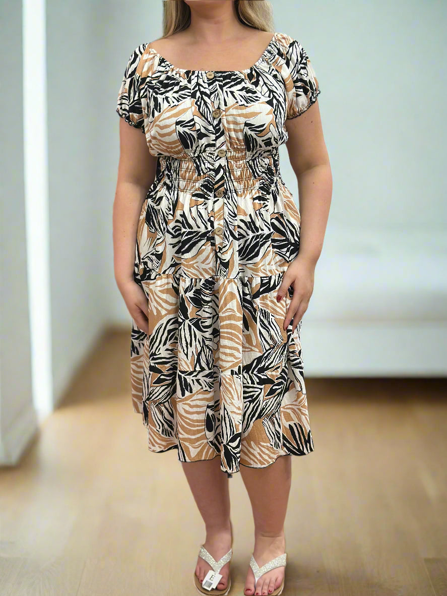 KAT-BARDOT PRINTED MIDI DRESS